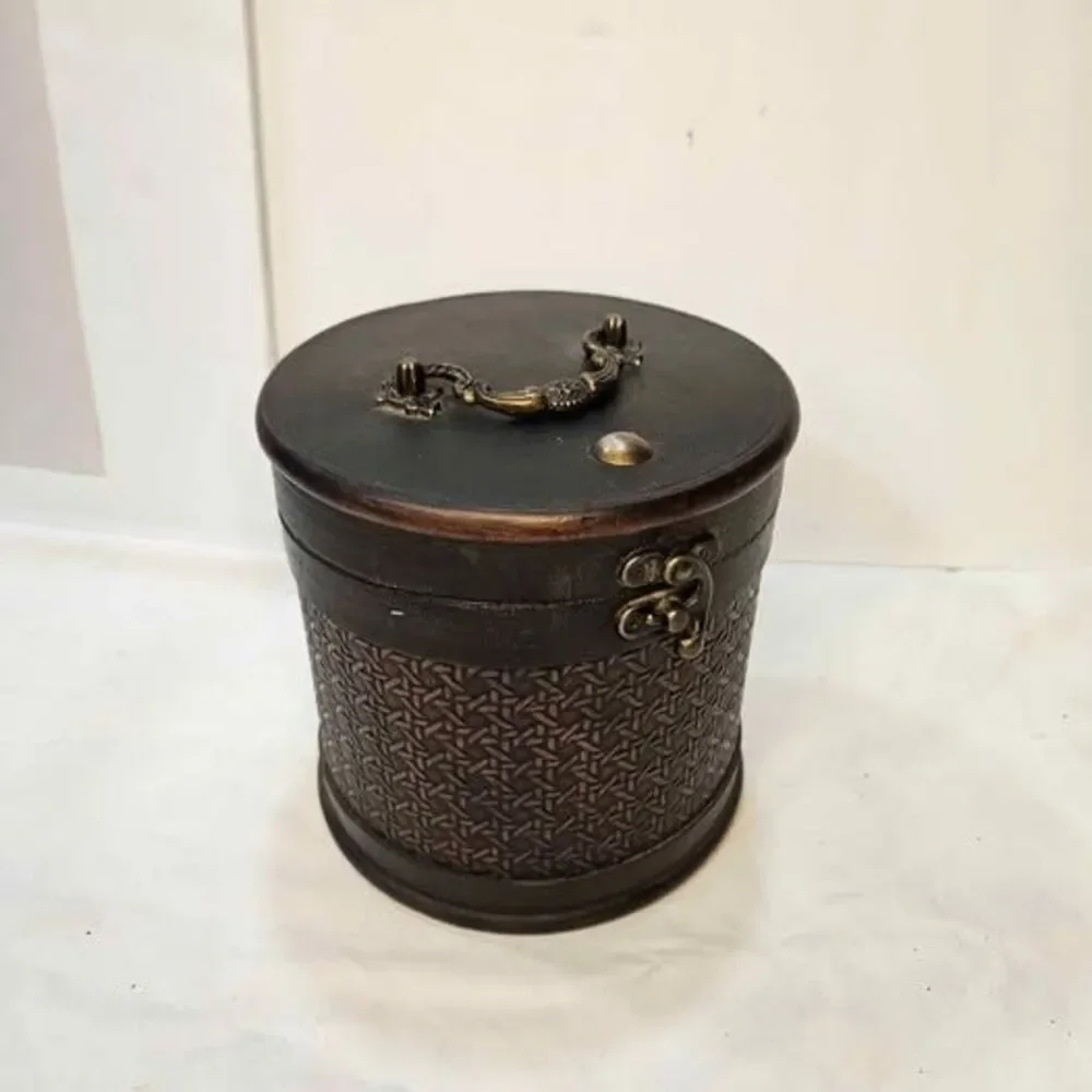Vintage Style Round Decorative Storage Box